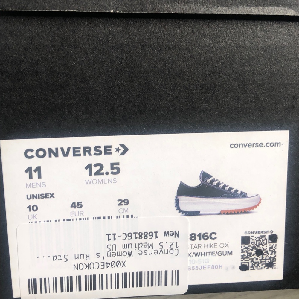 Converse Run Star Hike Ox Low Unisex Canvas Hiking Sneakers - Size 11 - Picture 2 of 8